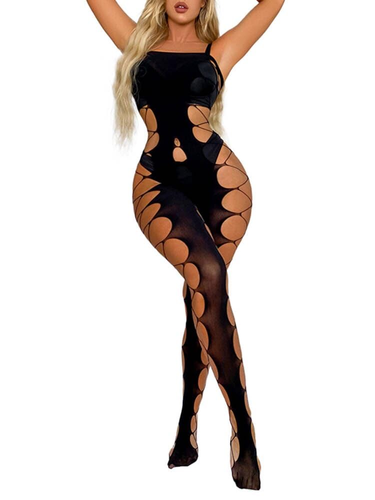 Buitifo Femmes Bas de Lingerie Bodystocking Fishnet Bodys Sexy Nuisettes