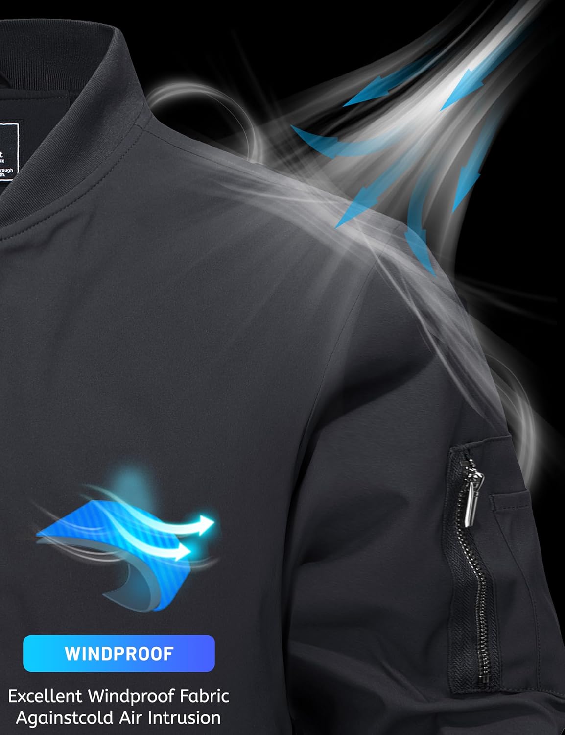 TACVASEN Men's Bomber Jackets Thermal Quilted Jacket Water Resistant Warm Winter Coats