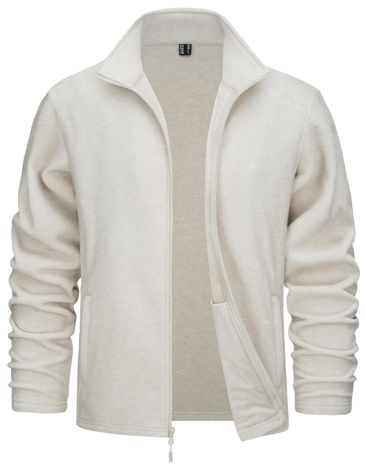TACVASEN Men's Fleece Jackets Full Zip Lightweight Jacket Casual Soft Warm Coats with Pockets