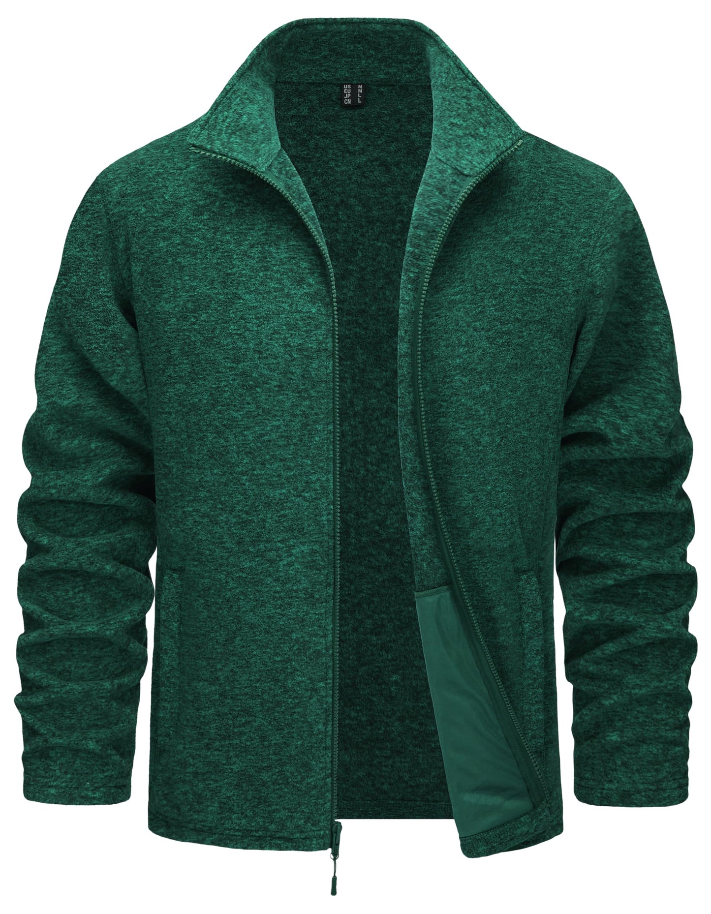TACVASEN Men's Fleece Jackets Full Zip Lightweight Jacket Casual Soft Warm Coats with Pockets