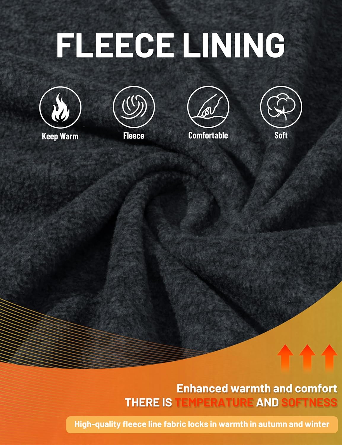 TACVASEN Men's Fleece Jackets Full Zip Lightweight Jacket Casual Soft Warm Coats with Pockets