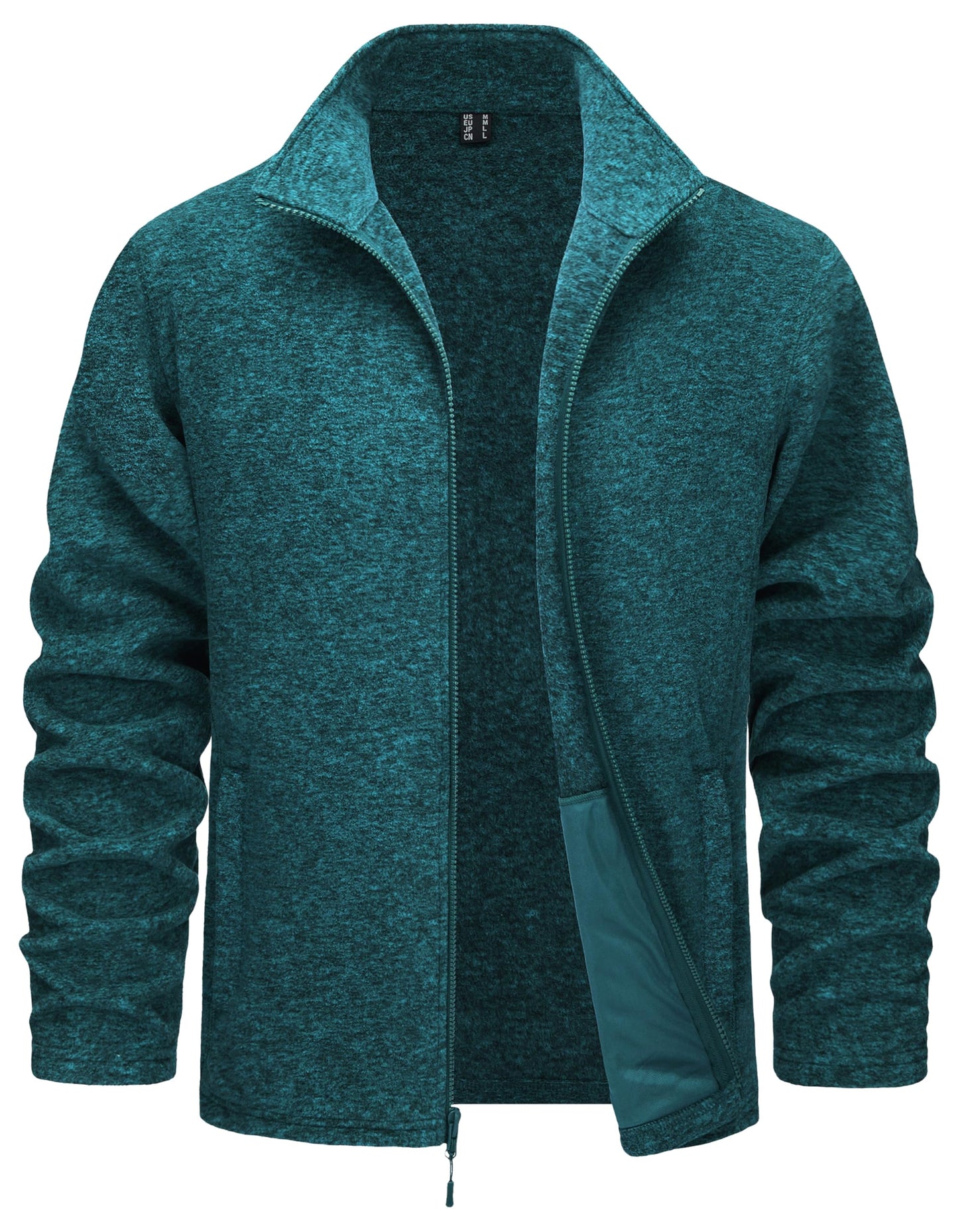 TACVASEN Men's Fleece Jackets Full Zip Lightweight Jacket Casual Soft Warm Coats with Pockets