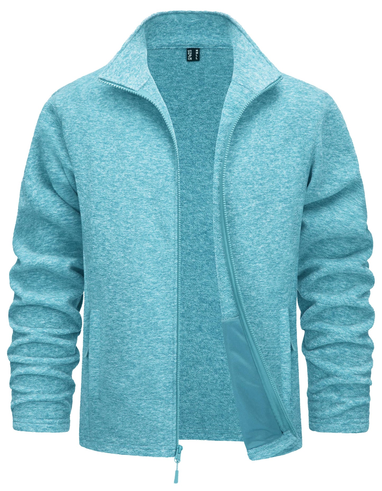 TACVASEN Men's Fleece Jackets Full Zip Lightweight Jacket Casual Soft Warm Coats with Pockets