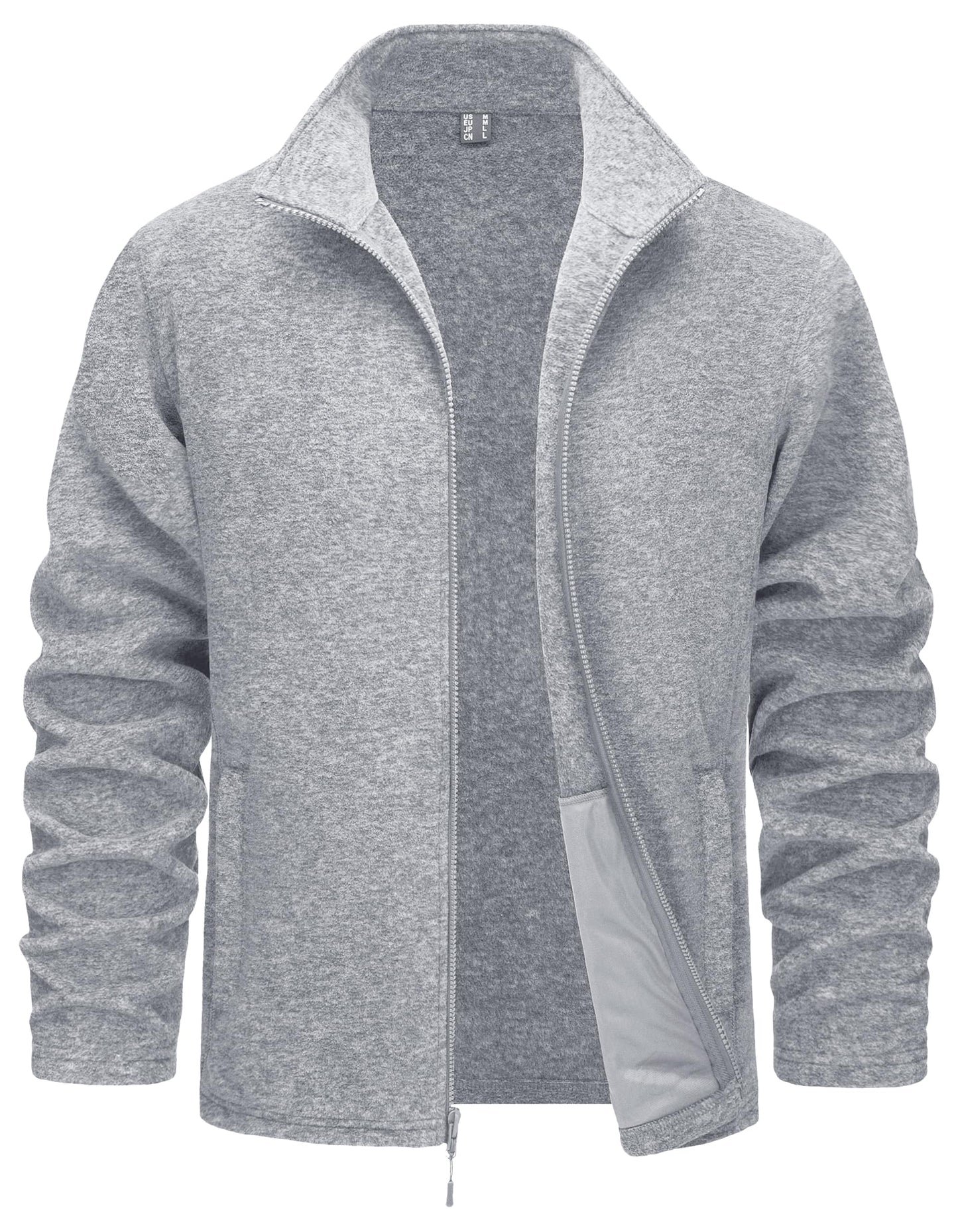 TACVASEN Men's Fleece Jackets Full Zip Lightweight Jacket Casual Soft Warm Coats with Pockets